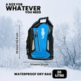 thumbnail image 3 of VOS Waterproof Premium Dry Bag | All-purpose Bag Lightweight Dry Storage Bag Backpack for Travel, Swimming, Boating, Kayaking, Camping, Beach (Blue/Black), 3 of 9
