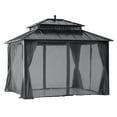 thumbnail image 4 of Sunjoy 12x10 Hardtop Rectangular Gazebo Grey,Kingston Series, 4 of 19