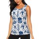 thumbnail image 1 of Fotbe Skiing Enthusiast Blusas Sin Mangas para Mujer – Estilo Casual, Corte Suelto, Slim-Fit, Cuello Redondo Deportivo, Tops de Verano para Gimnasio y Yoga-Small, 1 of 7