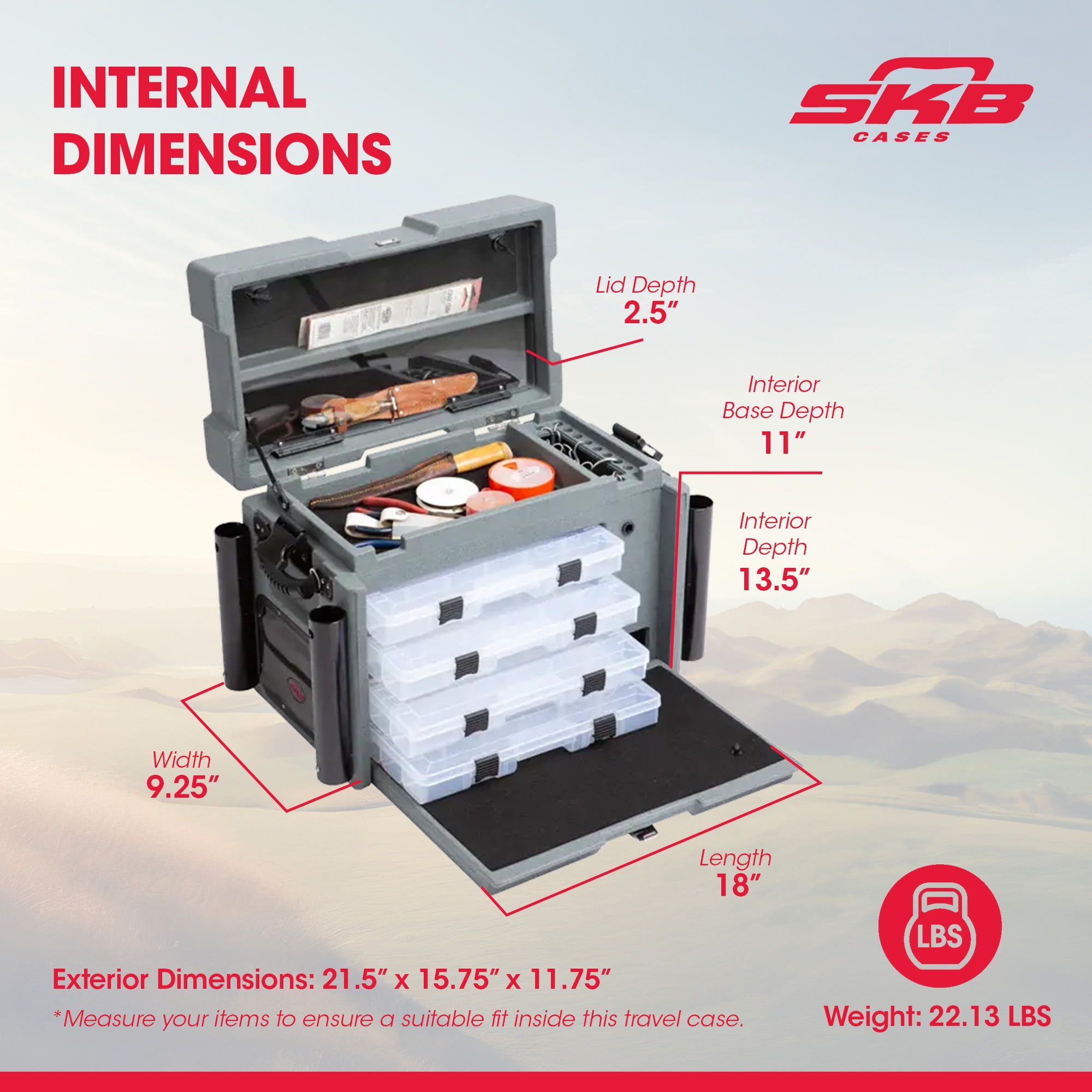 SKB Cases Large Fishing Tackle Box - Walmart.com