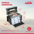 thumbnail image 3 of SKB Large Tackle Box, 4 Drawers with Dividers and 2 Soft Exterior Pockets, Gray, 3 of 10