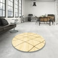 thumbnail image 3 of Ahgly Company Indoor Square Abstract Corn Yellow Solid Area Rugs, 8' Square, 3 of 6