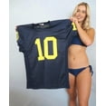 thumbnail image 2 of Tom Brady Michigan Wolverines blue game cut jersey, 2 of 2