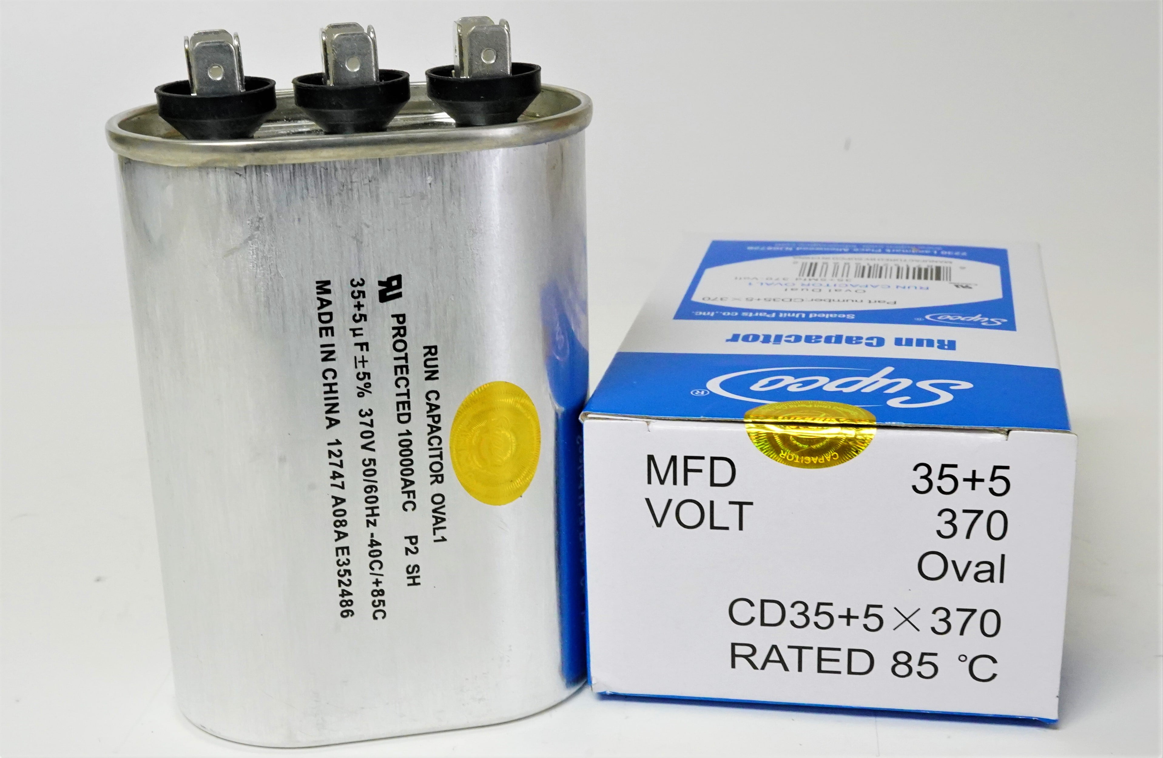 SUPCO Cd40 5x370r Round Dual Run Capacitor for sale online 
