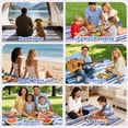 thumbnail image 6 of cyrico Picnic Blanket 80" x 80" Extra Large Waterproof Foldable Outdoor Blanket for 6 to 8 Adults with Carry Strap, 3-Layer Picnic Mat for Beach, Camping, Park, Lawn and Travel, 6 of 8