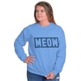 thumbnail image 3 of Crazy Cat Lady Meow Kittycat Lover Women Crewneck Sweatshirt Brisco Brands S, 3 of 6