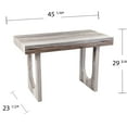 thumbnail image 3 of Contemporary Faux Marble Desk - 29.06 In. Tall Space Efficient Brown Multifunctional Work Area, 3 of 3