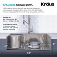 thumbnail image 6 of 33" Dual Mount Drop-In Stainless Steel Single Bowl Kitchen Sink, 6 of 13