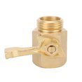 thumbnail image 1 of Conector de válvula de bola de paso único recto de latón FNPT MNPT 26mm DN20 3/4" para jardín, 1 of 8