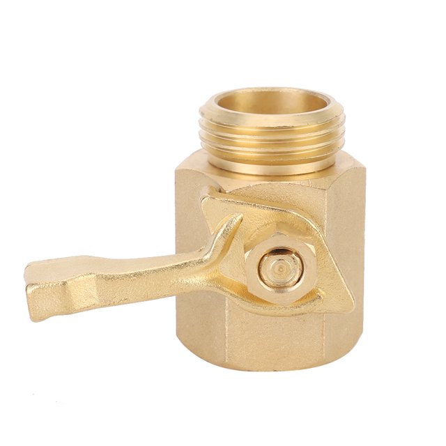 Conector de válvula de bola de paso único recto de latón FNPT MNPT 26mm DN20 3/4" para jardín