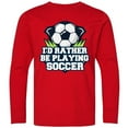 thumbnail image 3 of Inktastic I'd Rather Be Playing Soccer Long Sleeve Youth T-Shirt, 3 of 5