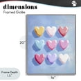 thumbnail image 4 of Stupell Industries Contemporary Pastel Heart Grid Gray Framed Giclee Art, 16 x 20, by The Prints Vibe, 4 of 8