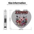 thumbnail image 3 of Qekee The Binding of Isaac Print Compact Makeup Mirror Folding Mini Pocket Mirror Portable Hand Mirror Double-Sided 2 x 1x Magnification for Woman Girls-Heart Shape, 3 of 9