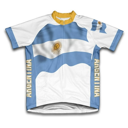 Mens Superlight Sleeveless Cycling Jersey - Argentina Flag Short Sleeve Cycling Jersey for Men - Size XS