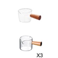 thumbnail image 1 of 2x Taza medidora BLESIY Tazas medidoras de vidrio resistente al calor, 1 of 8