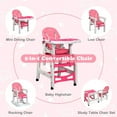 thumbnail image 5 of OLAKIDS 5 in 1 Baby High Chair, Convertible Toddler Table with Rocking Chair, Adjustable Back, Removable Tray, Sponge, 5 of 9