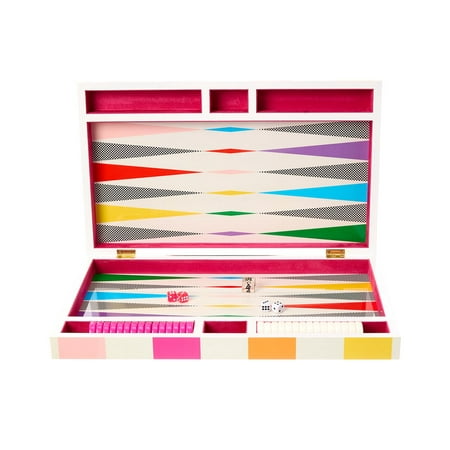 Jonathan Adler Checkerboard Backgammon Set, ns, Multicolor