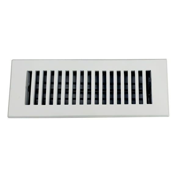 Floor Vent Cover / Register 3” x 10” VR 102 with Damper – Rectangular Cast Aluminum, Powder Coated, Repaintable, Beveled Edges – Modern Design for Floors, Walls & Ceilings
