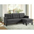 Convertible Sectional Sofa Couch, LShaped Couch with Modern Linen