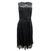Calvin Klein Women's Sequined Illusion Fit & Flare Dress (4, Black)