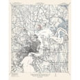 thumbnail image 3 of USGS 12x14 Black Modern Framed Museum Art Print Titled - Jacksonville Florida Quad - USGS 1917, 3 of 5