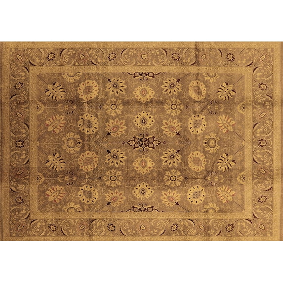 Ahgly Company Indoor Rectangle Oriental Brown Traditional Area Rugs, 6' x 9'