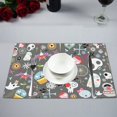 thumbnail image 1 of Mantel de mesa ABPHQTO Lindo de calaveras de dibujos animados 30 x 45 cm antideslizante, 1 of 2