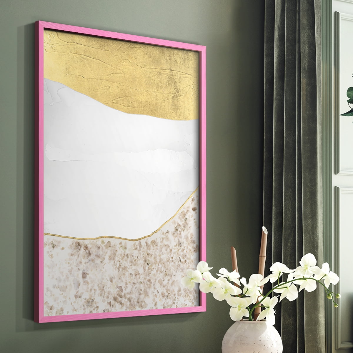 Whitestone II Framed Print in Pink Solid Wood 11 x 14 Framed Print
