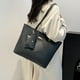 thumbnail image 4 of Juego de bolso de mujer de 3 piezas | Bolsos de gran capacidad tote, hombro y bandolera | Cuero de poliuretano marrón rojo | Estilo vintage, cremallera duradera | Multifuncional de moda, 4 of 6