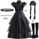 thumbnail image 2 of Vestidos de carnaval Miércoles Addams Disfraz de cosplay para niña 2023 Nuevos vestidos largos de noche de fiesta de malla para adolescentes 5 10 14 años, 2 of 5