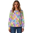 thumbnail image 3 of LHVUOA Easter Womens Warm Up Scrubs Jacket Spring Scrub Jackets Funny Bunny Pattern Long Sleeve Scrubs Tops Working Nurse Uniforms with Pockets, 3 of 4