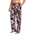 thumbnail image 2 of Xecao Rose Flowers Men's Straight Lounge Pajama Pants: The Ultimate in Comfortable Sleepwear, 2 of 9