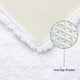 thumbnail image 4 of Alfombra de baño suave y peluda de 31 "x 19", alfombra de baño de goma antideslizante, alfombrillas de baño de microfibra de lujo, blanco absorbente de agua Ormromra SNFLD223, 4 of 6