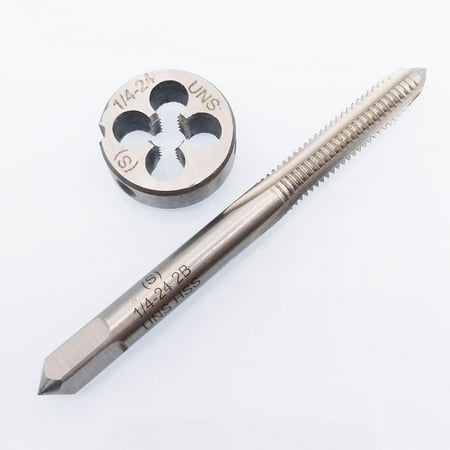 

Ana 1/4\\\ -24 UNS Tap and Die Set HSS Thread Tap with Round Threading Die Right Hand