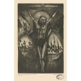 thumbnail image 2 of Lodewijk Schelfhout 11x14 Black Ornate Wood Framed Double Matted Museum Art Print Titled: Christ on the Cross. (1935), 2 of 5