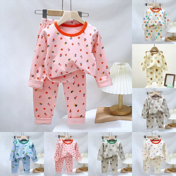 Toddler Pajamas Cotton Kids Pajamas For Boys Girls Long Sleeve Pajama Set 2 Piece Snug Fit Pjs Set,6-12 Months 12-24 Months 2t 3t 4t 5t 6t 7t 8t 9t Children(Green,7-8 Years)