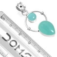 thumbnail image 2 of Natural Aqua Chalcedony Pendant 925 Sterling Silver Handmade Jewelry, 2 of 3