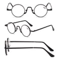 thumbnail image 5 of KOOSUFA Small Round Metal Reading Glasses 3.50 Blue Light Blocking Women Men Retro Eyeglasses Readers Eyewear Black, 5 of 8