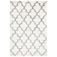 thumbnail image 6 of SAFAVIEH Barcelona Mira Geometric Shag Area Rug, Ivory/Silver, 8' x 10', 6 of 9