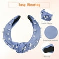 thumbnail image 4 of Diadema de perlas anudadas Unique Bargains estilo Casual para mujeres azul, 4 of 7