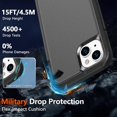 thumbnail image 3 of Funda Diverbox para iPhone 14 con protector de pantalla, color negro, 3 of 6