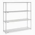 thumbnail image 2 of Nexel 5 Tier Stainless Steel Wire Shelving Starter Unit, 60"W x 24"D x 86"H, 2 of 5