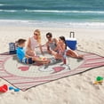 thumbnail image 5 of Extra Large Picnic Beach Blanket Waterproof Sand Proof Portable Outdoor Mat Cute Love Birds 60x80, 5 of 9