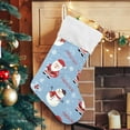thumbnail image 5 of Coolnut Christmas Santa Claus Snowman Stocking 1pc, Large Fireplace Xmas Hanging Stockings with Plush Cuff for Family Holiday Party Decorations, 17.71"x 12.20", 5 of 7