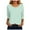 Light Blue, variant on TTUHYWXI 3/4 Length Sleeve Womens Tops Casual Loose Fit Crewneck T Shirts Cute Solid Three Quarter Length Tunic Tops (Light Blue, L)