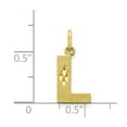 thumbnail image 3 of Diamond2Deal 10K Pendentif Initiale en Or Jaune Lettre L pour Femmes, 3 of 5