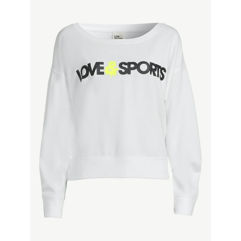 Love Sports Women s French Terry Cloth Logo Sweatshirt Sizes XS