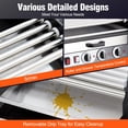 thumbnail image 4 of AKDSteel Machine à Rouleaux pour Chiens, Capacité de 12 Hot-Dogs avec 5 Rouleaux, Gril en Acier Inoxydable 1050 W et Chauffe-Petits Pains, Couvercle en Verre, 4 of 7