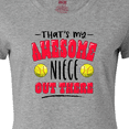 thumbnail image 4 of Inktastic That's My Awesome Niece out There with Softballs Women's T-Shirt, 4 of 5