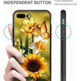 thumbnail image 4 of Compatible with iPhone 8 Plus Case,Pattern Design Hard PC Back Cover Non-Slip Soft TPU Protective Case for iPhone 8 Plus for Women 5.5inch-A4-Butterfly Golden Sunflowers, 4 of 5